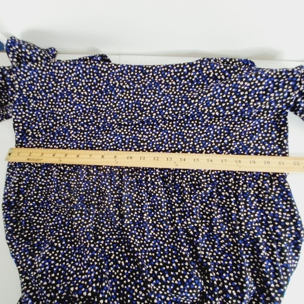 Saint + Sofia Plus Size Tiered Heart Print Maxi Dress 18 Polkadot Pockets Boho — image 8 of 8